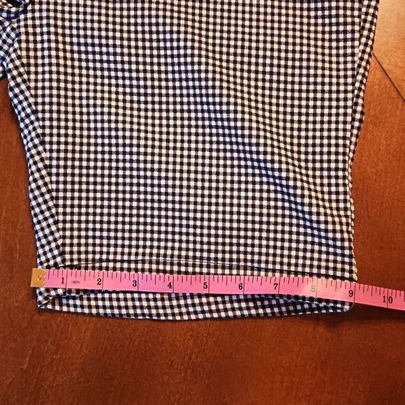 Tommy Hilfiger High Rise Stretch Bermuda Shorts, Size 10, Black & White Plaid - Picture 6 of 9